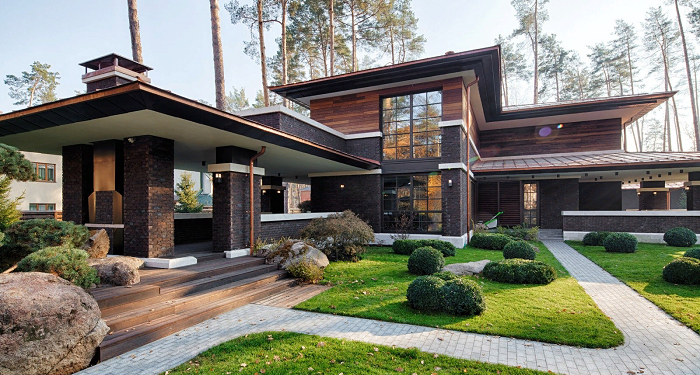 Characteristic features of the prairie style for houses